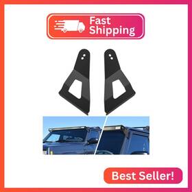 91062b Nilight 2pcs 52 Inch Curved Led Light Bar Bracket At Upper Windshield Roof Cab F