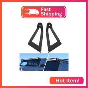 91063b Nilight 2pcs 50 Inch Curved Led Light Bar Bracket At Upper Windshield Roof Cab F