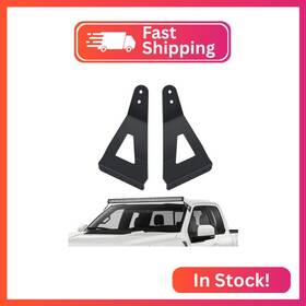 91064b Nilight 2pcs 52 Inch Curved Led Light Bar Bracket At Upper Windshield Roof Cab F