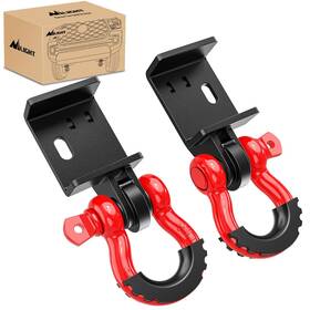 92132b Nilight 2 Pack Demon Front Tow Hook Mounting Toyota Tacoma D-ring Shackle