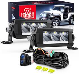 A-l0115s-d Nilight Led Light Bar With Amber Drl 2 Pcs 15 W 5.3 Inch Single Row Spot