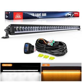 A-l01165c-d Nilight 40.3inch Drl Light Wiring Kit Amber Led Single Anti-glare Flood Spot