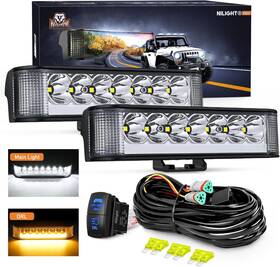 A-w0424 Nilight Led Light Pods With Amber Drl 6.5 Inch Spot Flood Combo Lights Wiring