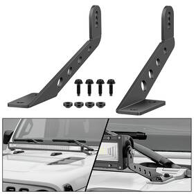 Nilight Jl-84b 2pcs Hood Straight Light Brackets 32 Inch Led Bar 2018 2019 2020 2021 2