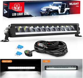L0160c-d Nilight 15.5 Inch Led Light Bar Drl 60w 6650lm Anti-glare Offroad Slim Ip68