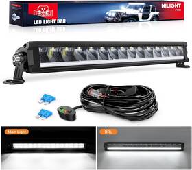 L0175c-d Nilight 19.5 Inch Single Row Led Light Bar 75w 8045lm Anti-glare Flood Spot Combo