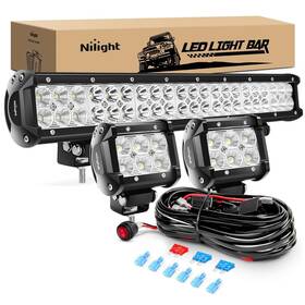 Ni12618fh Nilight - Zh001 20inch 126w Spot Flood Combo Led Off Road Light Bar 2pcs