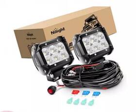Ni18fh Nilight - Zh010 2pcs 4 Inch 18w Flood Led Light Bars Work Lights Fog Lig