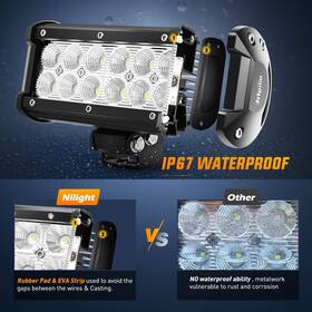 Ni36h Nilight Led Light Bar 2pcs 6.5 Inch 36w Flood Off Road Lights Driving Fog