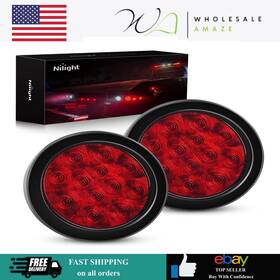 Tl-18 Nilight 4 Inch Round Led Trailer Tail Lights Stop Brake Turn