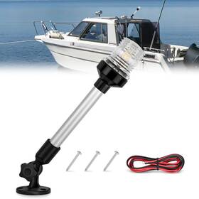 Tl-452  Nilight Marine Boat Stern Light 12 Inch White Fold Down Anchor 12v 24v