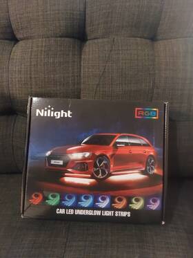 Tl-57 Nilight 4pcs Car Underglow Neon Accent Strip Lights 252 Leds Rgb 8 Color