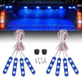 Tr-116-h Nilight 8pcs Truck Pickup Bed Light 24led Blue Cargo Rock Lighting Kits With