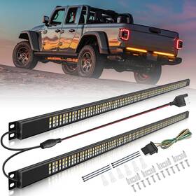 Tr-120-b Nilight Truck Tailgate 2pcs 28 Inch Aluminum Frame Led Strip Red White Amber