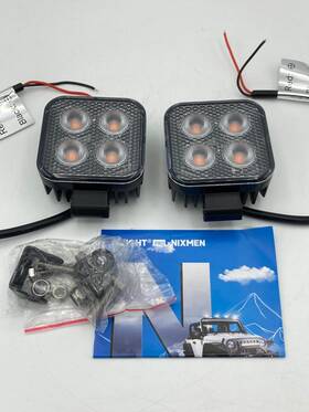 W0112a Nilight 2pcs 3inch 15w Amber Led Pods Square Built-in Emc Work Light Flood Beam