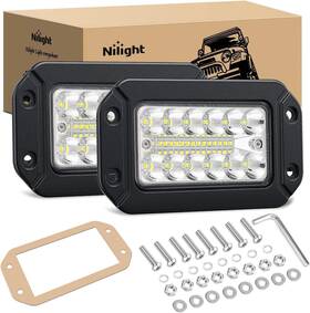 W2026 Nilight Flush Mount Led Light Pods 2pcs 6 Inch 39w 26leds