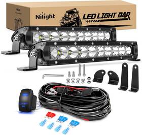 Zh027 Nilight Led Light Bar 2pcs 11 Inch 50w Super Slim Spot Flood Combo Lights