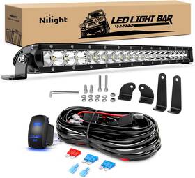 Zh028 Nilight Led Light Bar Slim 21inch 100w Spot Flood Combo And Wiring Harness