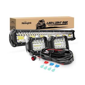 Zh412 Nilight 20inch 420w Triple Row Spot Flood Combo Led Light Bar Work Driving La
