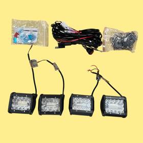 Amz38  Nilight Zh416 4pcs 4inch 60w Triple Row Combo Lights With Wiring Harness #4689