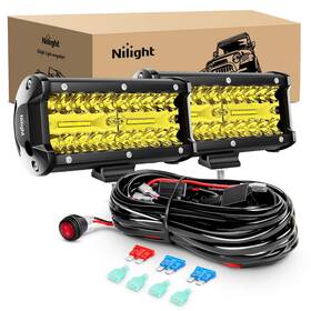 Zh417 Nilight Led Light Bar 2pcs 6.5 Inch Amber 120w Spot Flood Combo 12000lm Water