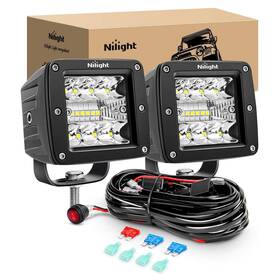 Zh424 Nilight 2pcs 3inch 42w Led Pods Cubes Upgraded Spot Flood Combo Beam Squa