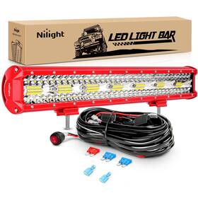 Zh804 Nilight Led Light Bar 20 Inch Triple Row Spot Flood Combo Lights With Wiring Harness