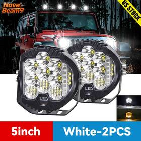Cdz3basgknb Novabeam9 5inch Car Led Work Light Pods Spot Flood Combo Fog Lamp Offroad Driving White 2x