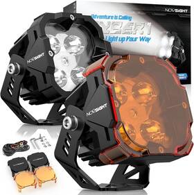 A500-wl1-3fg Novsight Led Pods 3 Inch Sae Offroad Light Pod Combo Covers 80w Ultra Bright Waterproof