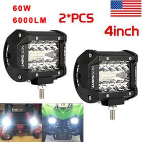 No-a500-e16-4in-1 Novsight 2pcs 4inch 60w Led Work Light Bar Driving Flood Beam Suv Atv Easy Installation