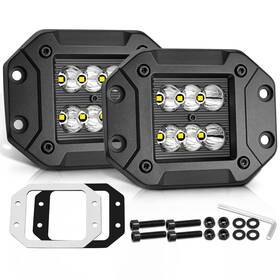 Nr Nirider N30630f Flush Mount Led Pods 2pcs 120w 5 Inch Cree Fog Lights Off Roa