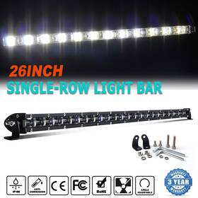 9610zhnjfs7889769 Offroadledtrucklight 26inch Single Row Led Light Bar Spot Flood Combo Fit Ford Offroad Truck Atv 12v
