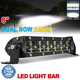 9620az Offroadledtrucklight 6d 8inch 240w Dual Row Led Work Light Bar Spot Driving Offroad 4wd Atv Truck Suv