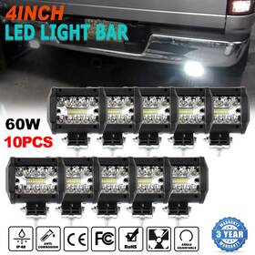 9632tjnbhfdsfthju Offroadledtrucklight 10pcs 4inch Led Work Light Bar Spot Pods Fog Offroad Driving Truck Suv Atv Boat