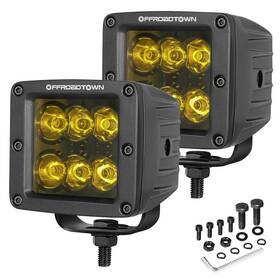 708253 Offroadtown Amber Led Cubes Pods 2pcs 3inch 120w High Lumen Spot Yellow Fog Lights 708253 Offroadtown Amber Led Cubes Pods 2pcs 3inch 120w High Lumen Spot Yellow Fog Lights