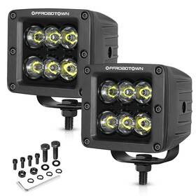 Otl00008 Offroadtown 3 Inch Led Pod Lights 120w Cree Cubes Spot White
