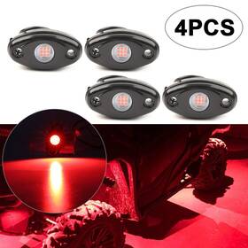 Onestart 636432219088 4x Car Led Pods Rock Lights For Jeep Off Road Atv Suv Truck Under Body Red