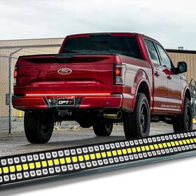 Tailgate-triple-48-amber Opt7 Lighting 48 Inch Redline Parlux Triple Row Red Led Tailgate Light Bar With Reverse