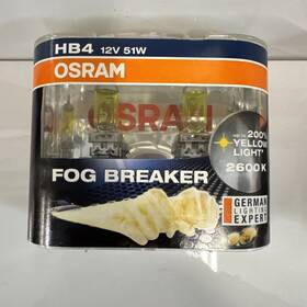 62150fbr Osram Automotive Sylvania Fog Breaker 9006 Hb4 Headlight Bulbs 12v 2600k Yellow Light
