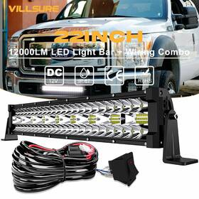 O306wcdtirda2 Outflood 22inch 450w Led Light Bar 3-row Spot Flood Combo Work Ute Truck Suv 24ftft Wiring