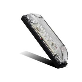 Gtcv-0514497173 Partsam 4 Ultra-thin-line White 9 Led Utility Light Bar Sealed Clear Lens Ma