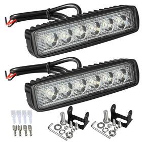 Gtcv-0964099239 Partsam 6 Inch Led Light Bar White 36w 6500k Super Bright Spot Work 2pcs