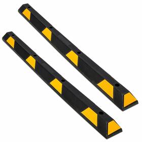 Peakpursuit U2fttsxqu9-j38548p5orattve9g Heavy Duty Rubber Parking Curb 72 55000 Lb 2 Pack Reflective Stripes Packs Floor