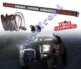 Pefetown 619191263370 Slim 31inch Led Work Light Bar Amber White Combo Offroad Boat Suv 4x4 Truck 32ftft