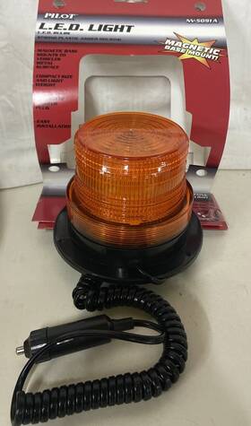 Nv-5091a Pilot Alert Beacon Led Light Amber Magnetic Base Mount Nv -5091a- New Open Box