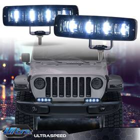 Ult759845 Pit66 2x 6inch Led Work Lights Bar Spot Pods Fog Lamps Offroad Truck Suv Atv 12/24v
