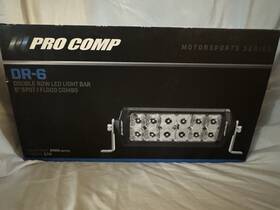 75206 Pro Comp Tires Pair Of Dr-6 6 Inch White Double Row Led Light Bar