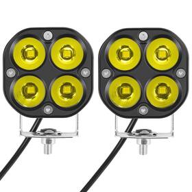 Dg35293 Qwork Led Yellow/amber Fog Lights Pod 2 Pack 3-inch 40w Offroad Auxiliary Dr