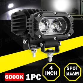 At3-gzd024in Ridroid 1x 4inch 6000lm Led Work Pods Light Bar Spot Truck Offroad 4wd Driving Fog