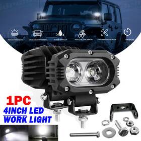 Rit-gzd024in Ridroid 1x 4inch 6000lm Led Work Pods Light Bar Spot Truck Offroad 4wd Driving Fog
